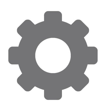 dişli düz vektör simgesi