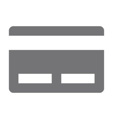 Kredi kartı düz vektör simgesi