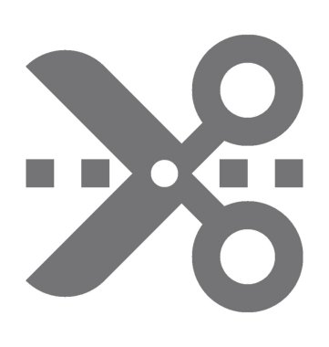 makas düz vektör simgesi