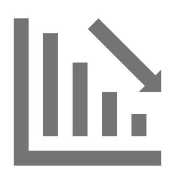 Piyasa düz vektör simgesi