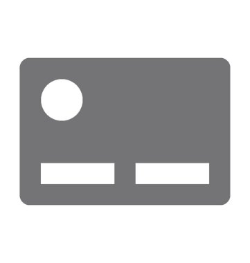 Kredi kartı düz vektör simgesi