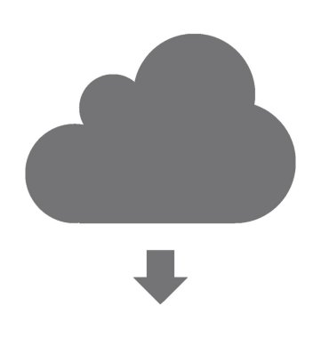 Bulut İndirme Düz Vektörü Simgesi