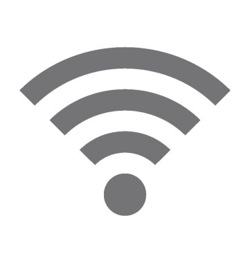 WiFi sinyaller düz vektör simgesi