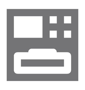 Ödeme makine düz vektör simgesi