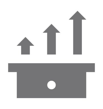 Çubuk grafik düz vektör simgesi