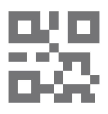 QR Kod düz vektör simgesi