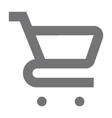 alışveriş sepeti düz vektör simgesi