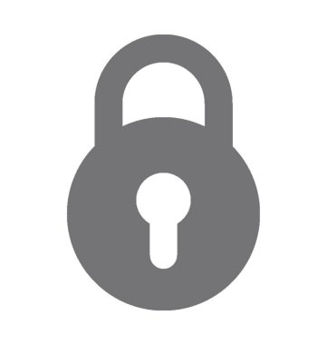 asma kilit düz vektör simgesi