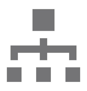 hiyerarşi düz vektör simgesi