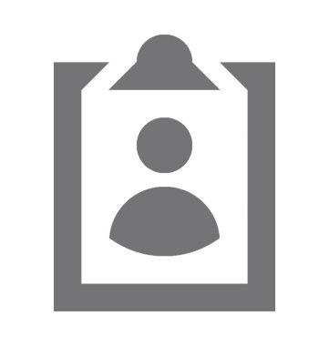 Profil yönetim kurulu düz vektör simgesi