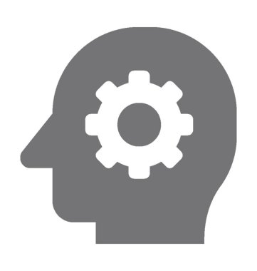 Beyin fırtınası düz vektör simgesi