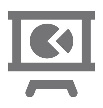 Pasta grafiği düz vektör simgesi