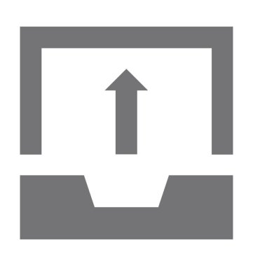 Yukarı ok düz vektör simgesi 