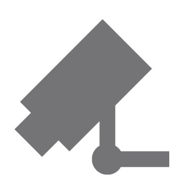 Güvenlik kamera düz vektör simgesi 