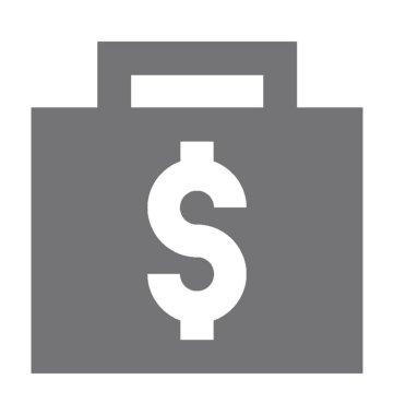 iş çantası düz vektör simgesi 