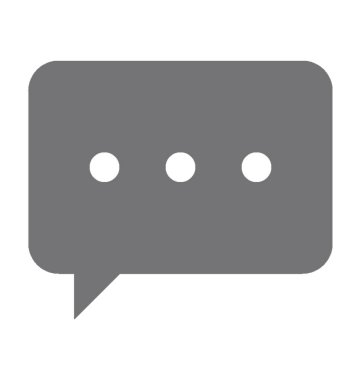 Sohbet kabarcık düz vektör simgesi 