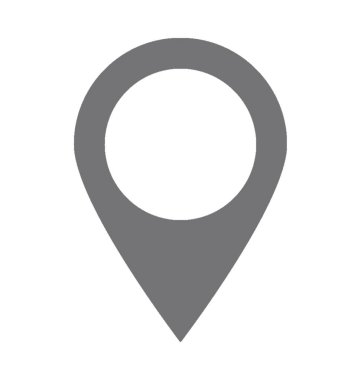 harita pin düz vektör simgesi 