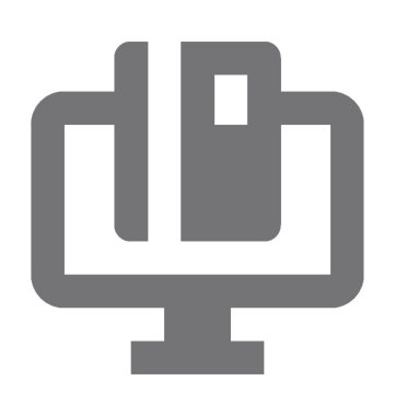 Online kart düz vektör simgesi 