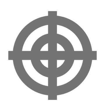 Odak düz vektör simgesi 