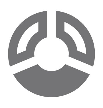 Donut grafik düz vektör simgesi 