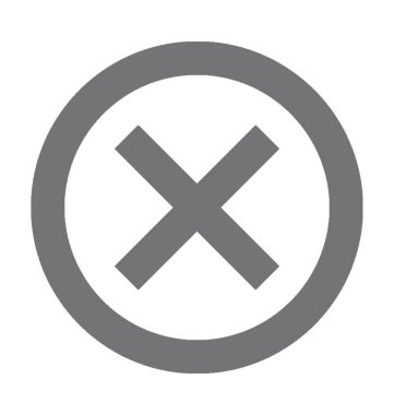 İşareti düz vektör simge çarpın 