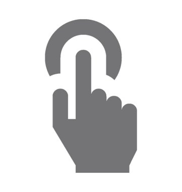 El kuvvetli darbe düz vektör simgesi 