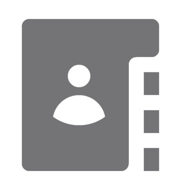 Telefon dizini düz vektör simgesi 