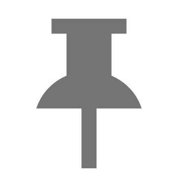 Pin düz vektör simgesine bas 