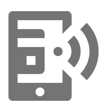 Mobil ses düz vektör simgesi 