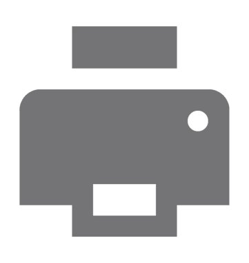 Yazıcı Düz Vektör Simgesi