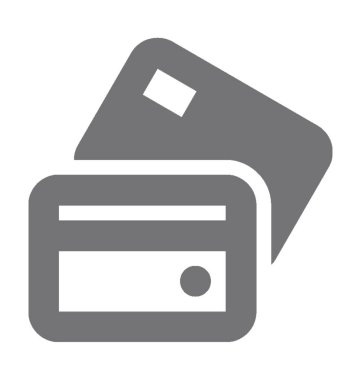 Kredi kartı düz vektör simgesi