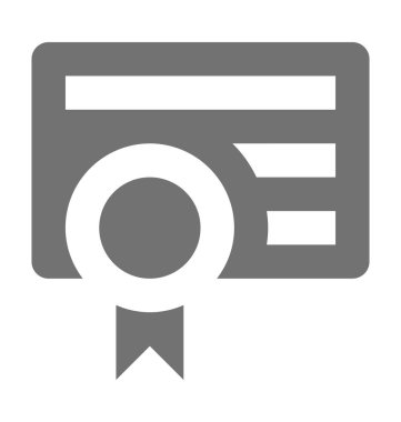 Rozet kart düz vektör simgesi