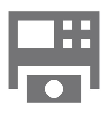 Ödeme makine düz vektör simgesi