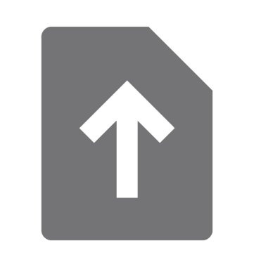 Dosya karşıya yükleme düz vektör simgesi