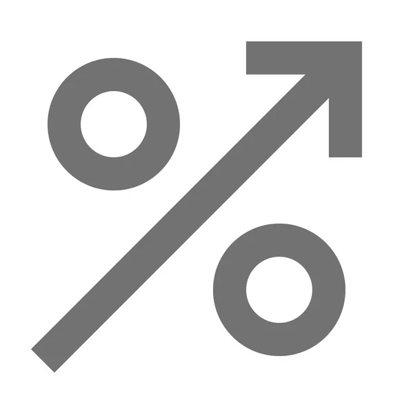 Percentage Platte Vector Icon — Stockvector