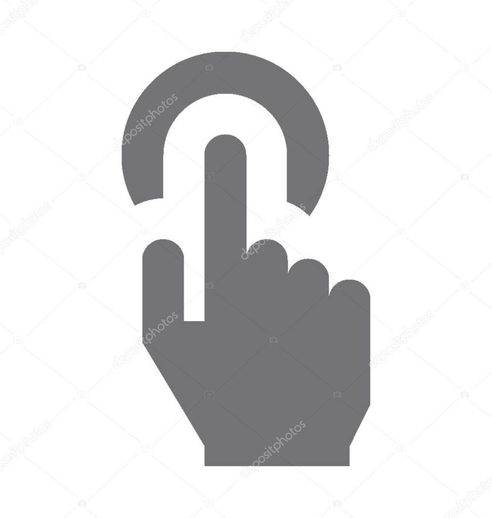 Hand Swipe Flat Vector Icon 