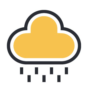 Yağmur renkli vektör simgesi