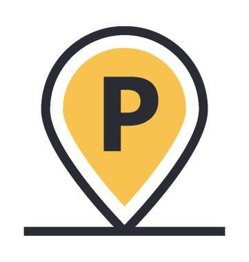 Park yeri renkli vektör simgesi