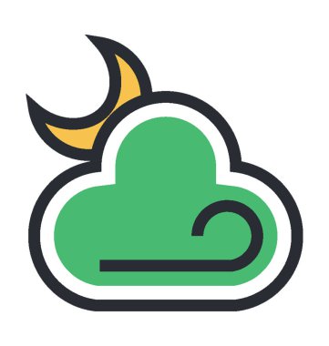 Hava renkli vektör simgesi