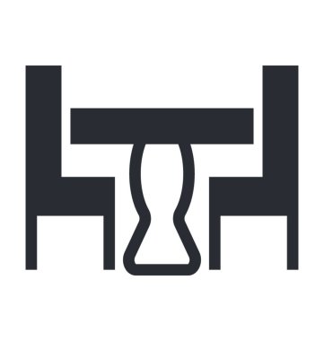 Oturma düz vektör simgesi