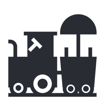 Çocuk tren Yassı vektör simgesi