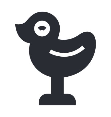 Sallanan ördek vektör simge düz