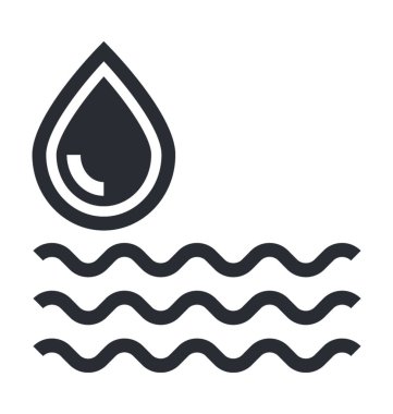 Gölet düz vektör simgesi