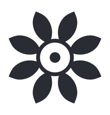 Kan çiçek düz vektör simgesi kök