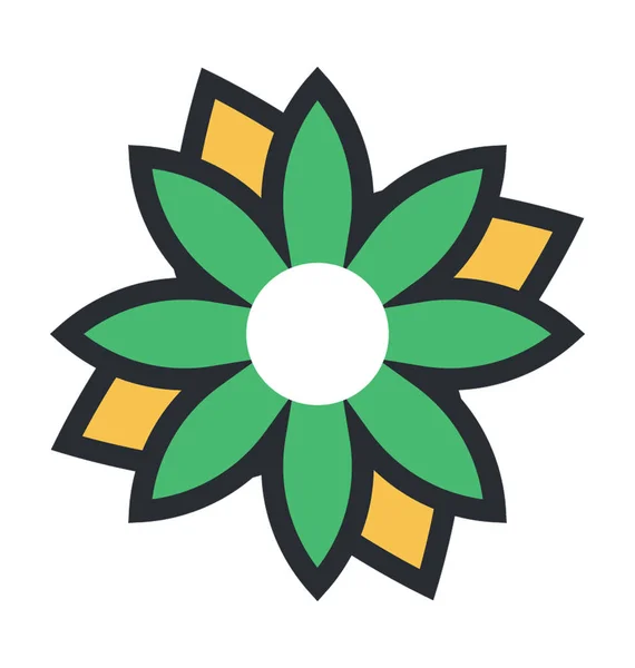 Kreativa Blomma Färgad Vektor Symbol — Stock vektor