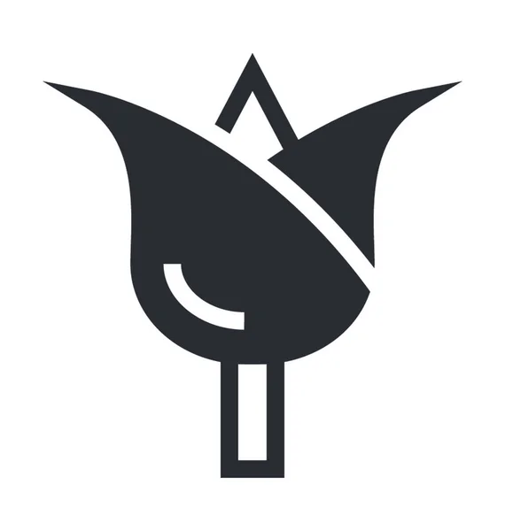 Icône Vectorielle Plate Tulipe — Image vectorielle