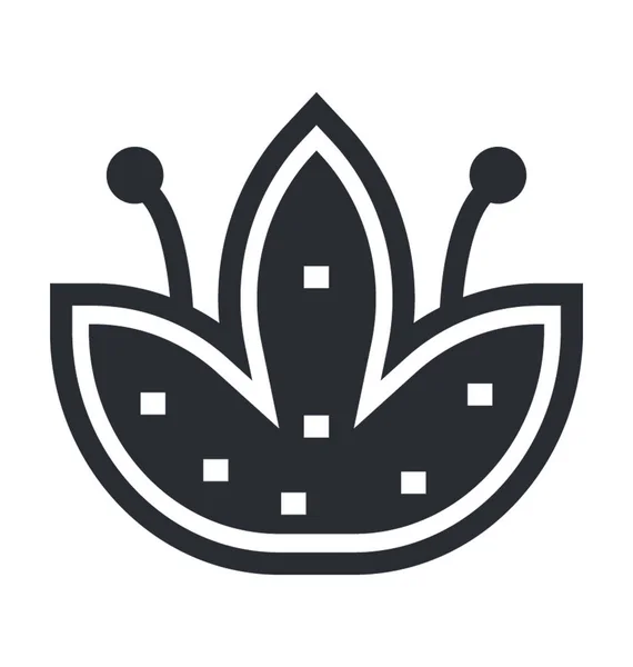 Lotus Düz Vektör Simgesi — Stok Vektör