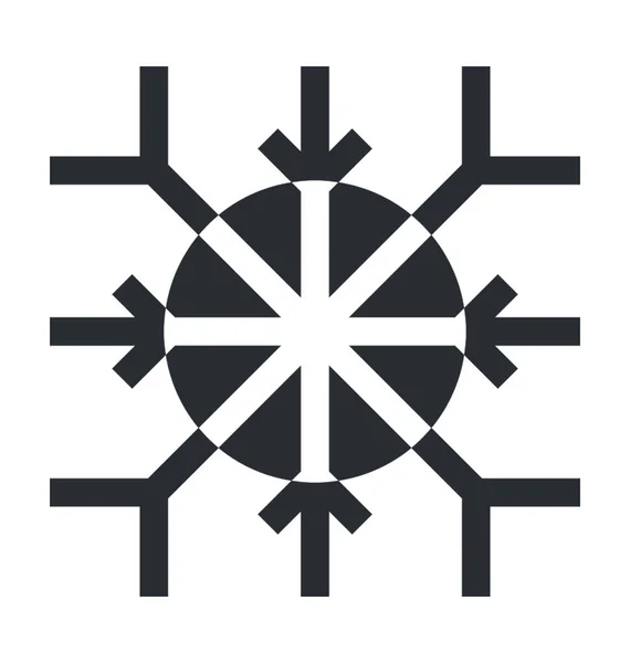 Snowflake Flat Vector Icon — Stock Vector