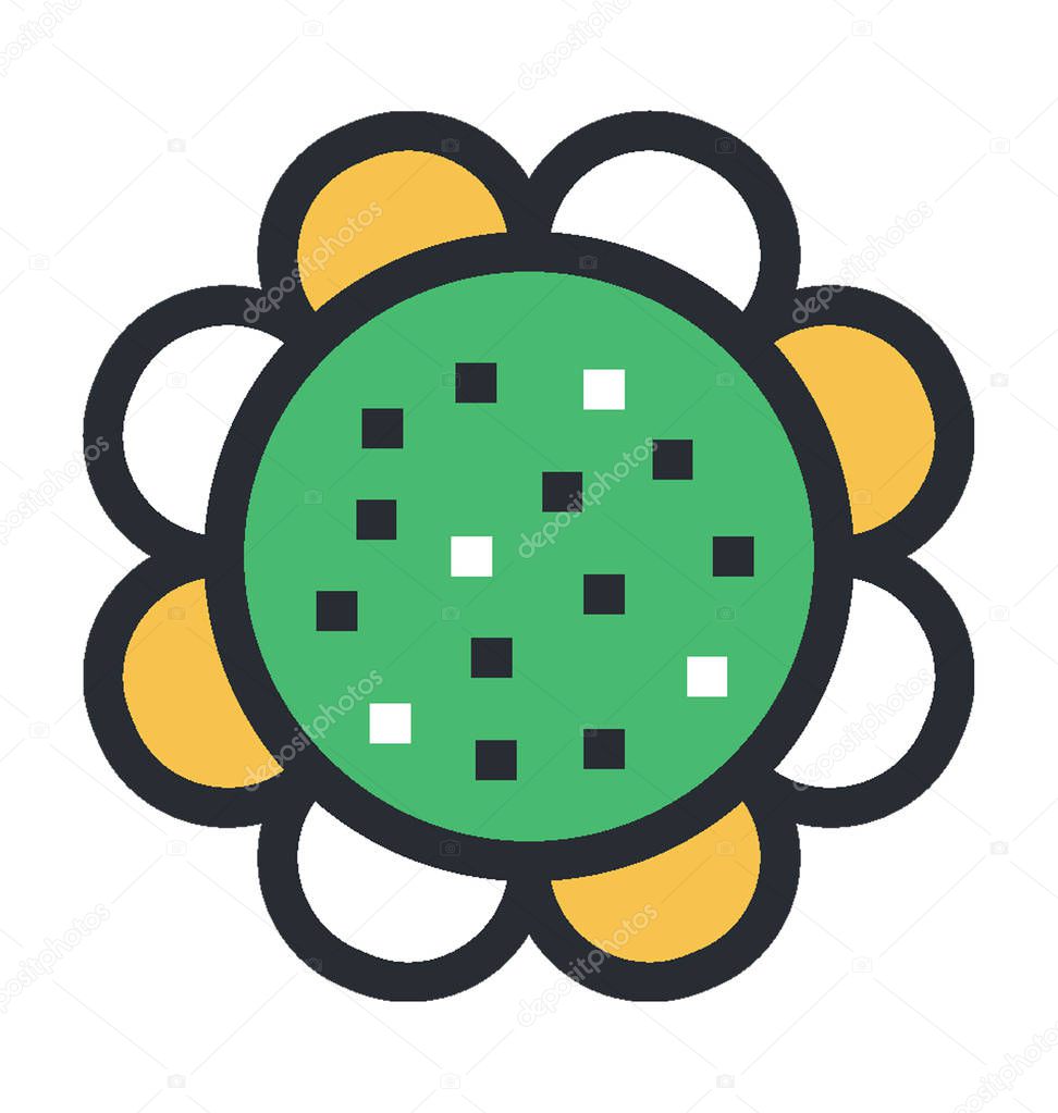 Hoya Flower Colored Vector Icon