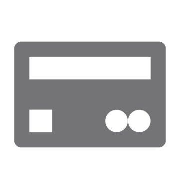 Kredi kartı düz vektör simgesi